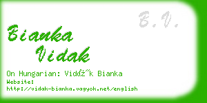 bianka vidak business card